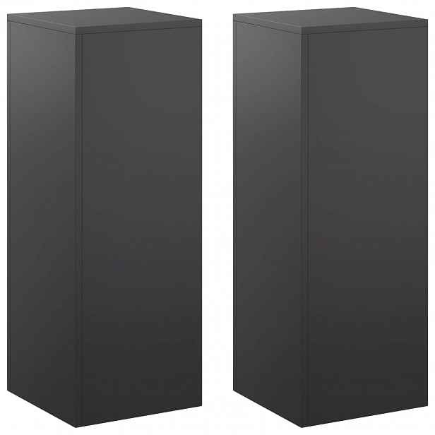 vidaXL Stojan na rostliny 2 pcs Černá 30 x 30 x 80 cm Ocel