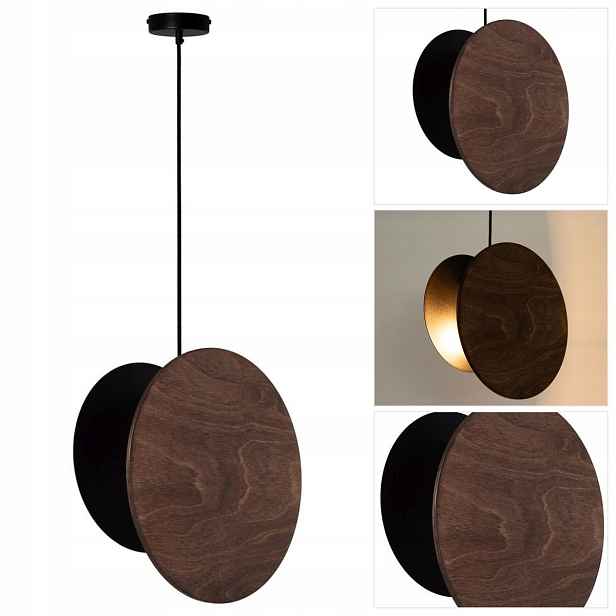 Závěsná Tola hnědá v obývacím pokoji s regulací jemného světla Sigma Lighting