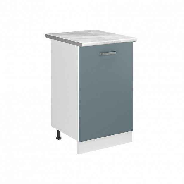 Vicco SPODNÍ SKŘÍŇKA KUCHYŇSKÉ LINKY R-Line, Modrošedá/Bílá, 50 cm pracovná doska Mramor