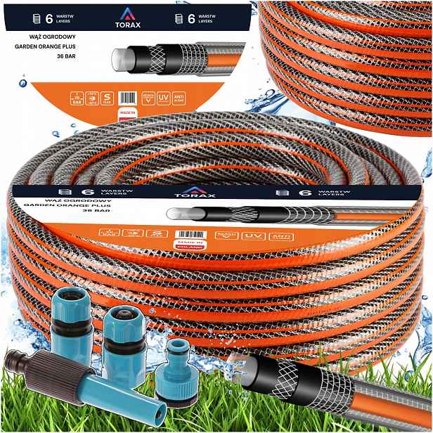 Hadice 6-VRSTVÁ 36 Bar 3/4" 20 M Zesílená, Odolná Vůči Uv Zavlažovač