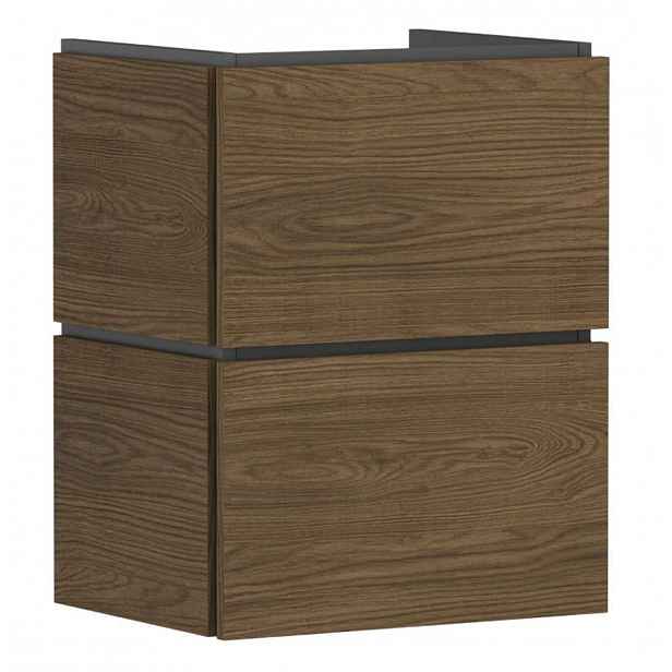 Hansgrohe Xilesa E - Umyvadlová skříňka, 62x48x38 cm, 2 zásuvky, kašmírový dub 54290550