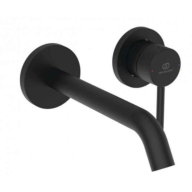 Ideal Standard Ceraline Nuovo - Umyvadlová baterie pod omítku, 2-otvorová instalace, hedvábná černá BD764XG