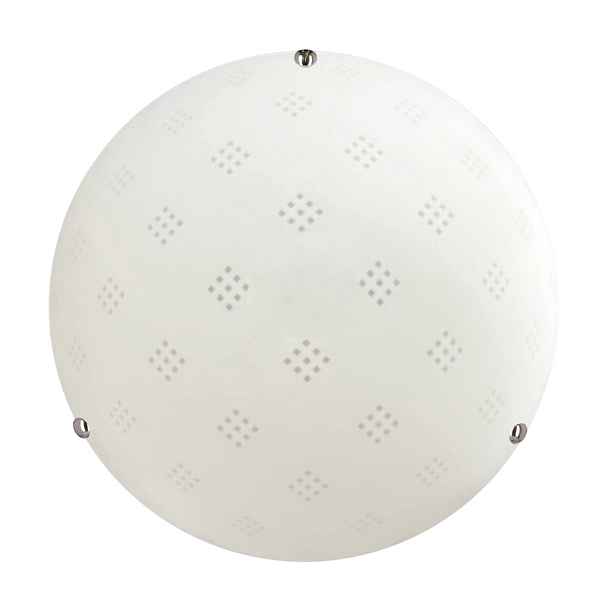 Stropní lampa Fanusa 30 chrom 1x60W E27 stínidlo bílé se vzorem
