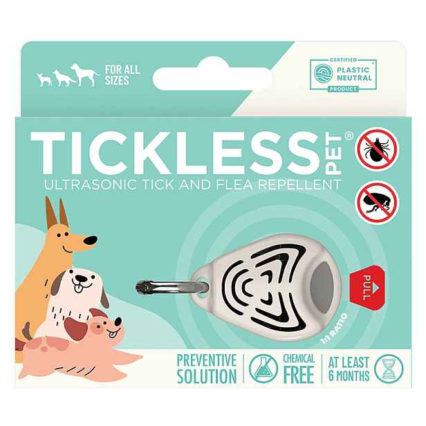 Ultrazvuková Ochrana Psů Před Klíšťaty A Blechami Tickless Béžová