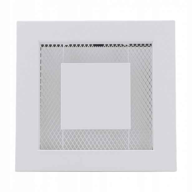 Ventilační mřížka ozdobná kovová Bílá 14x14