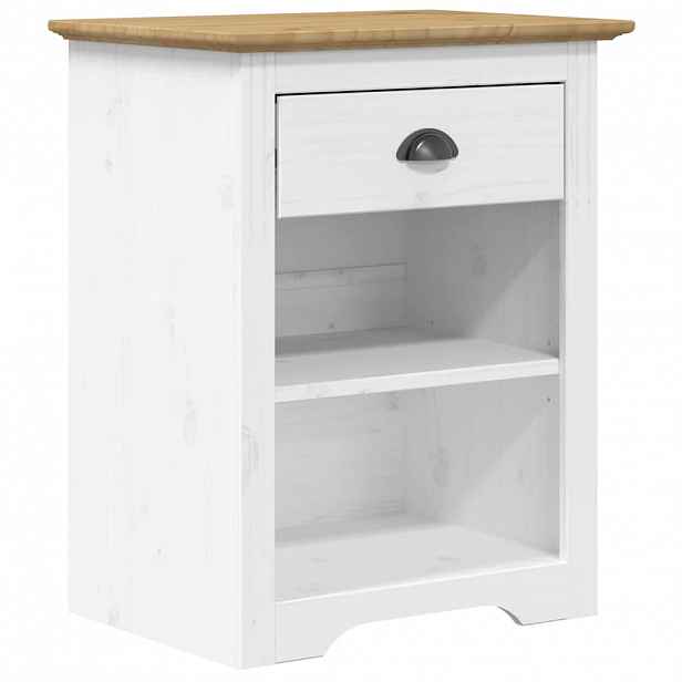 vidaXL Noční stolek BODO hnědý 53 x 38,5 x 67 cm masivní borové dřevo