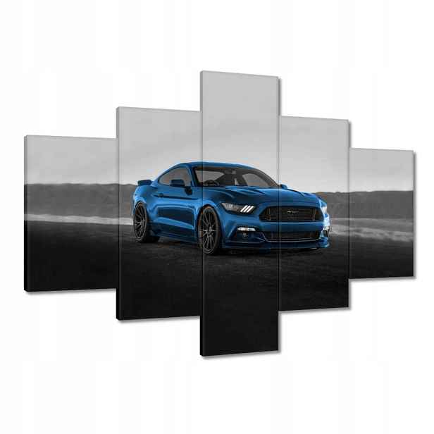Obrazy 100x70 Modrý Ford Mustang