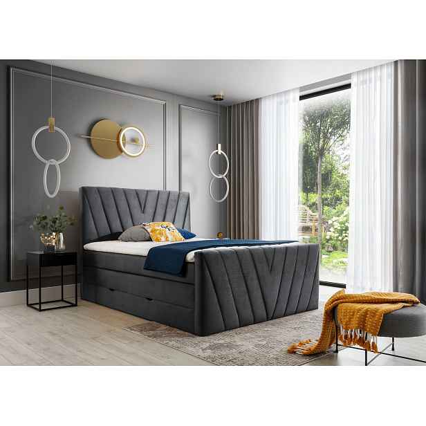 Boxspring Candice Rozměr: 160 x 200 cm, látka: Nube 6