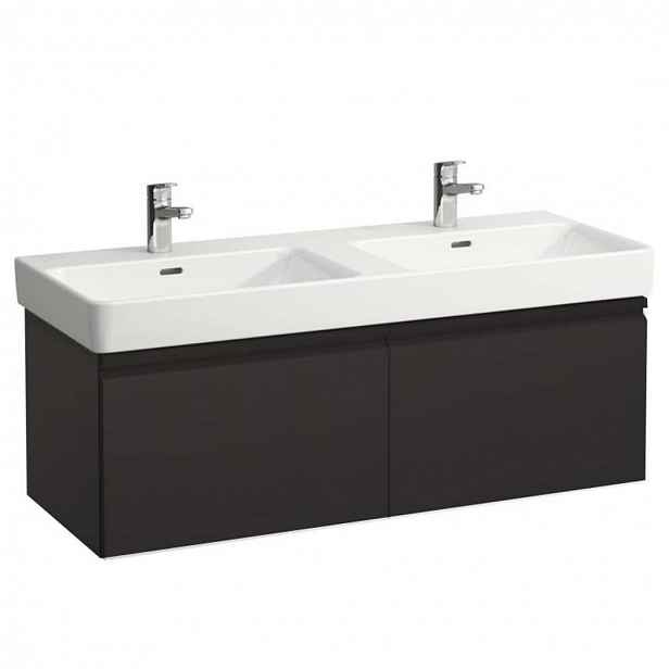Laufen Pro S - Umyvadlová skříňka, 126x45x39 cm, 2 zásuvky, grafit mat H4835710964801