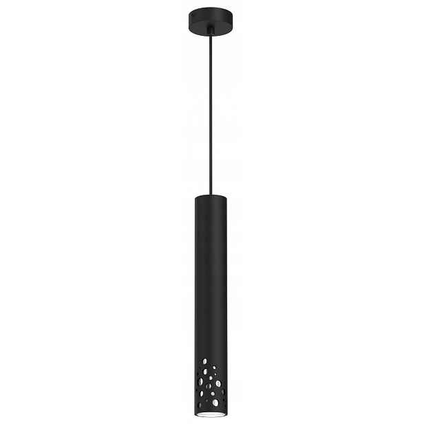 Moderní závěsná stropní lampa Altro Buble Černá Stříbrná 1xGU10 loft