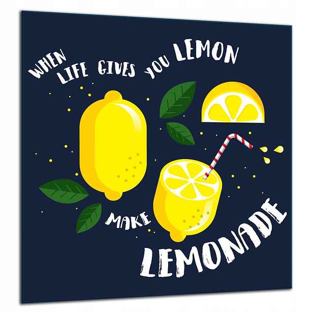 Skleněná Ochranná Deska Panel Lepidlo 60x65 Citron