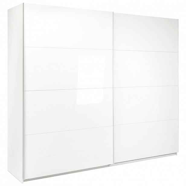 P & B ŠATNÍ SKŘÍŇ S POSUVNÝMI DVEŘM, bílá, 250/210/62 cm