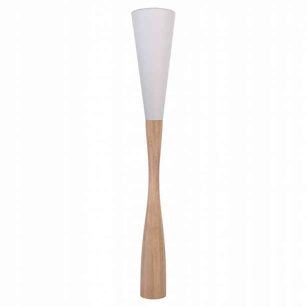 Stojací Led Lampa S Dřevěným Stínidlem, Dub
