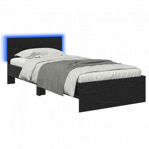 vidaXL Rám postele Černý dub 80 x 200 cm Kompozitní dřevo