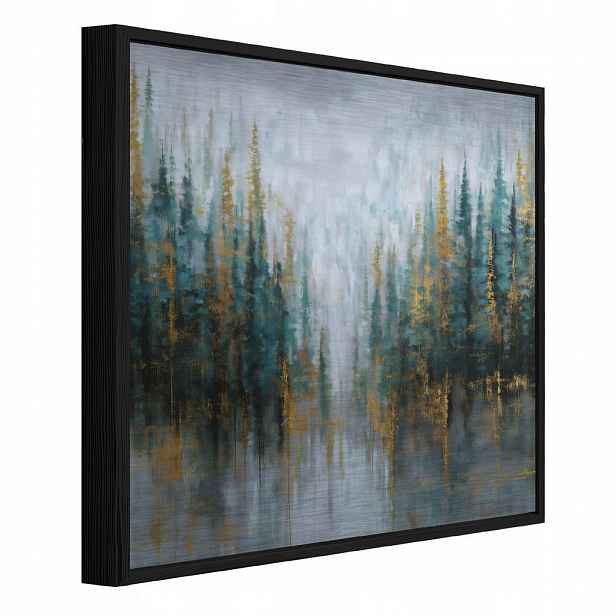 Wallarena ZARÁMOVANÉ obrazy lesních stromů zelené 30x30 cm