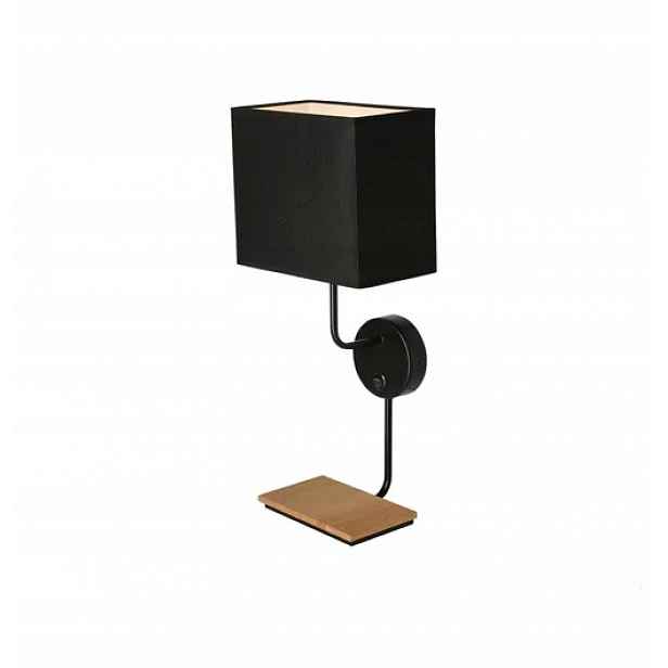 Nástěnná lampa Candellux Keto Lampa s vypínačem Černá, stínidlo E14 40W