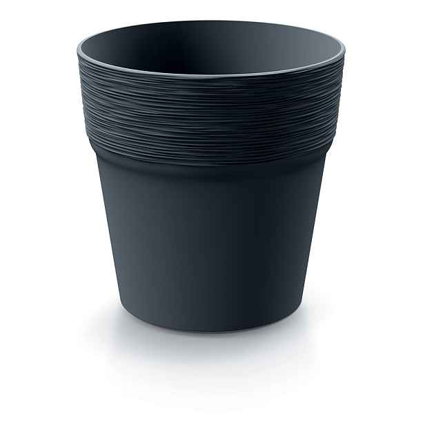 Prosperplast Květináč Furu antracit, varianta 17,5 cm