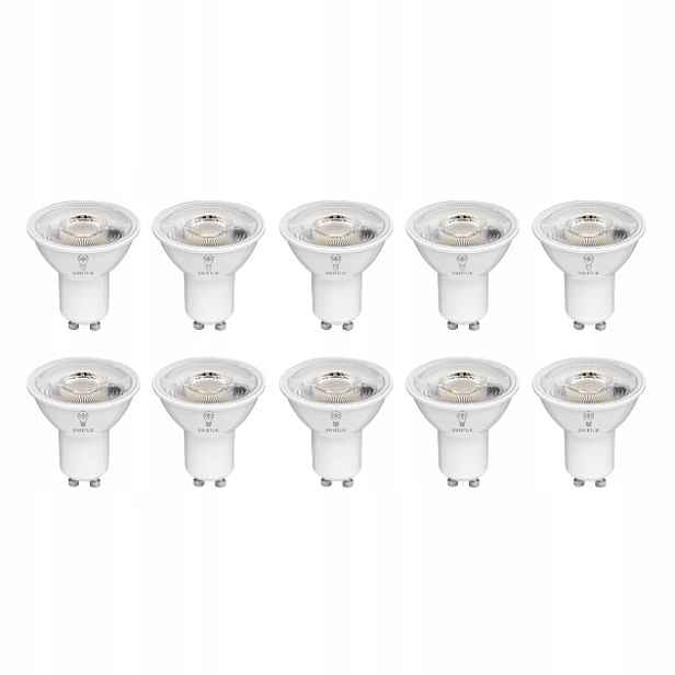 Sada 10 kusů Led žárovek GU10 9W Barva Bílá Neutrální