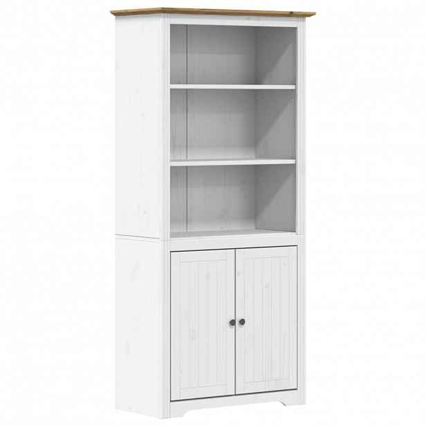 vidaXL Knihovna BODO bílá a hnědá 82x40x173 cm masivní borové dřevo