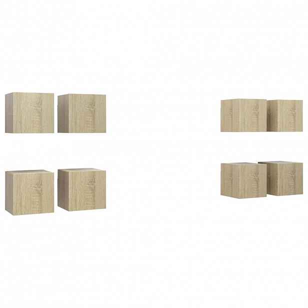 vidaXL Nástěnné TV skříňky 8 ks dub sonoma 30,5 x 30 x 30 cm