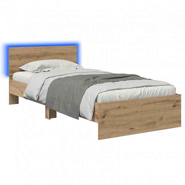 vidaXL Rám postele Dub artisan 80 x 200 cm Kompozitní dřevo