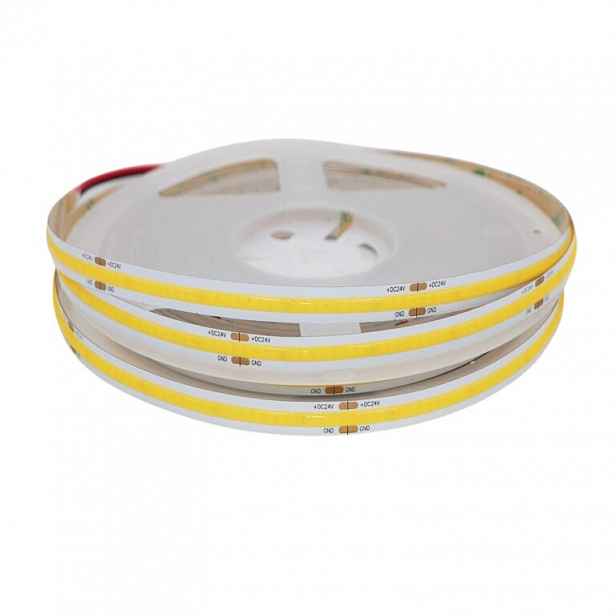 5 m Led pásek Cob 24V Premium 320 Led 8W CRI90 Bílý Neutrální 4000K Neon
