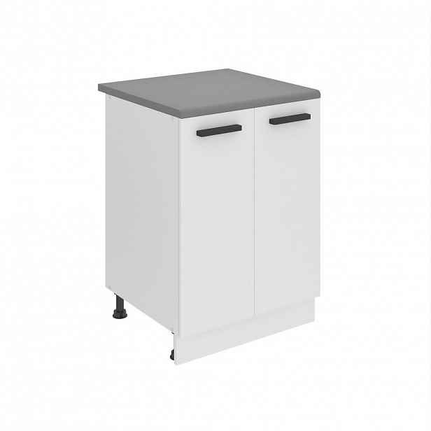 B BELINI GROUP KUCHYŇSKÁ SPODNÍ SKŘÍŇKA 60 cm SD2, s pracovní deskou, s 2 dvířky, Bílá matná