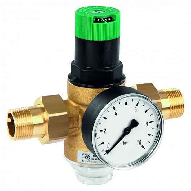 Honeywell Home - Redukční ventil DN15, se šroubením a manometrem D06F-1/2AM