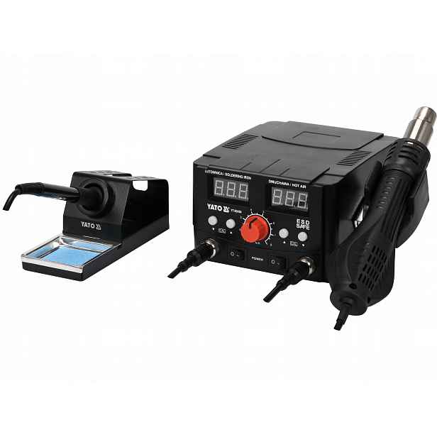 Pájecí Stanice 2V1 75W Hot Air 750W Led Esd-safe Rychlé Chlazení Yato