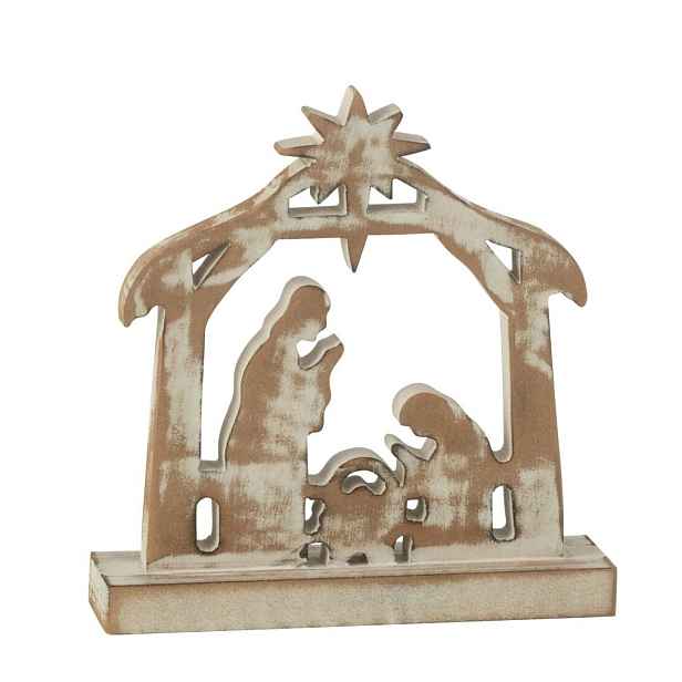 Přírodní Betlém s patinou Nativity - 18*5*16 cm J-Line by Jolipa