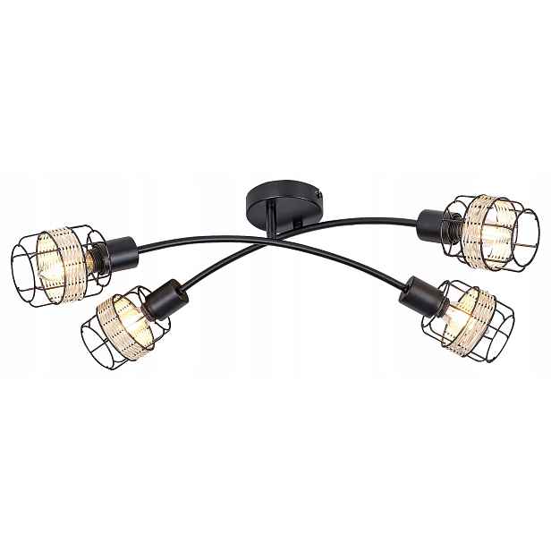 Stropní svítidlo do ložnice E14 4x25W černá 5282 Indiana Rabalux