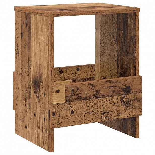 vidaXL Regál na časopisy Staré dřevo 35 x 30 x 45 cm