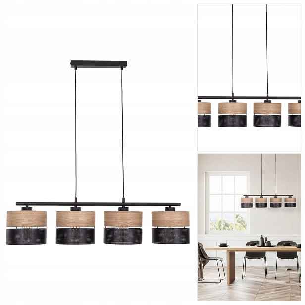 Závěsná lampa černá Nicol funkční osvětlení do jídelny Tk Lighting