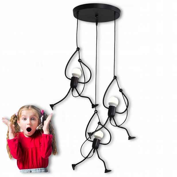 Závěsná Stropní Lampa Lustr Trojitá, Moderní Loft, Humanoid