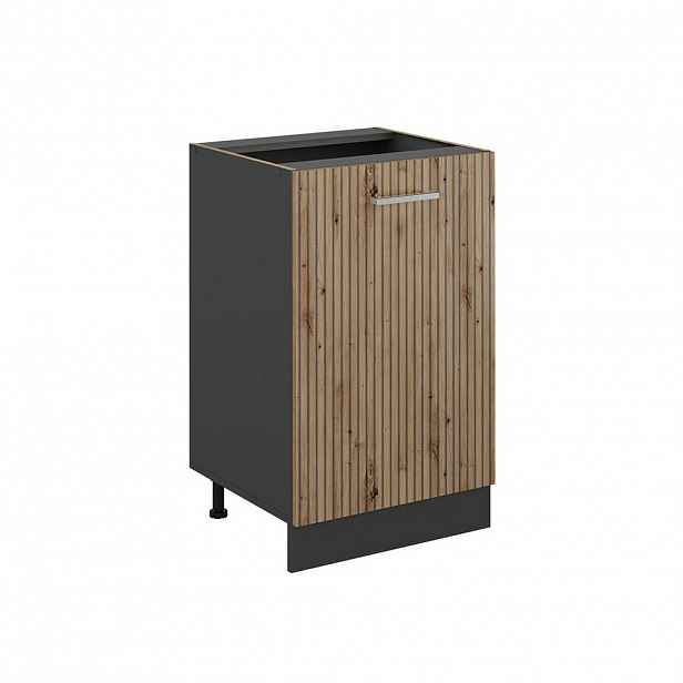 Vicco SPODNÍ SKŘÍŇKA KUCHYŇSKÉ LINKY R-Line, Řemeslný dub/Antracit, 50 cm bez pracovní desky