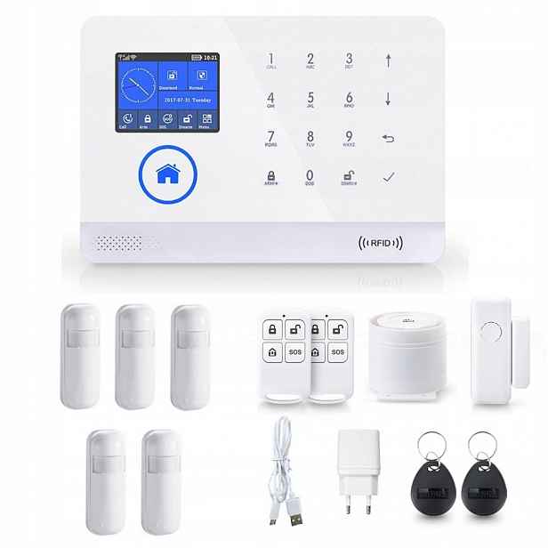 Alarmový Systém LCD 2.4' Gsm WiFi Tuya Smart Pl 5xPIR