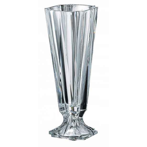 Bohemia Metropolitan Skleněná váza na květiny 43,5 cm Moderní Flakon