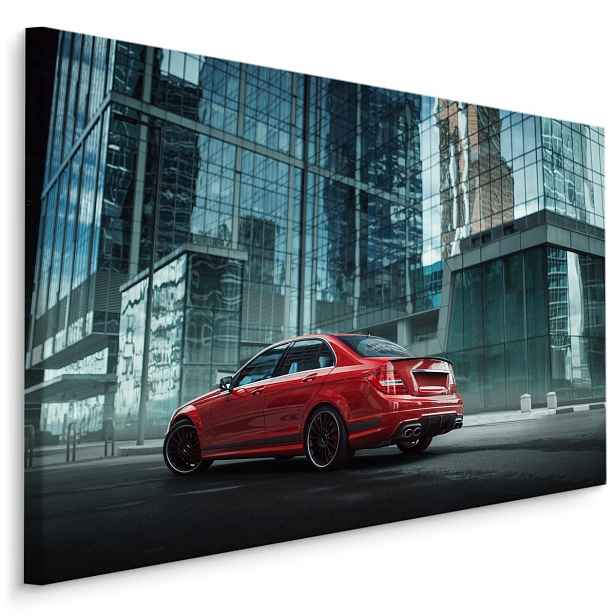 MyBestHome BOX Plátno Červené Auto Ve Městě Varianta: 40x30