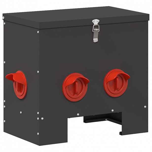 vidaXL Krmítko pro slepice Černá 40,5 x 25 x 38 cm 20 kg