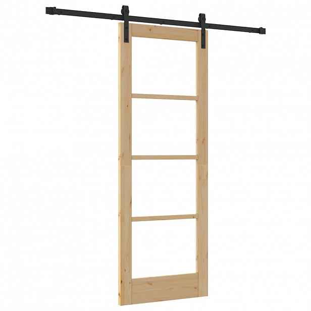 vidaXL Posuvné dveře ORKDAL Přirozená a černá 73,5 x 198,5 cm