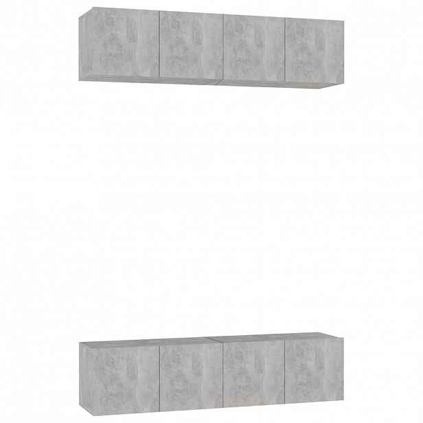 vidaXL TV skříňky 4 ks betonově šedé 60 x 30 x 30 cm kompozitní dřevo