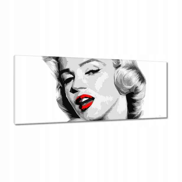 Obrazy 100x40 Marilyn červené rty
