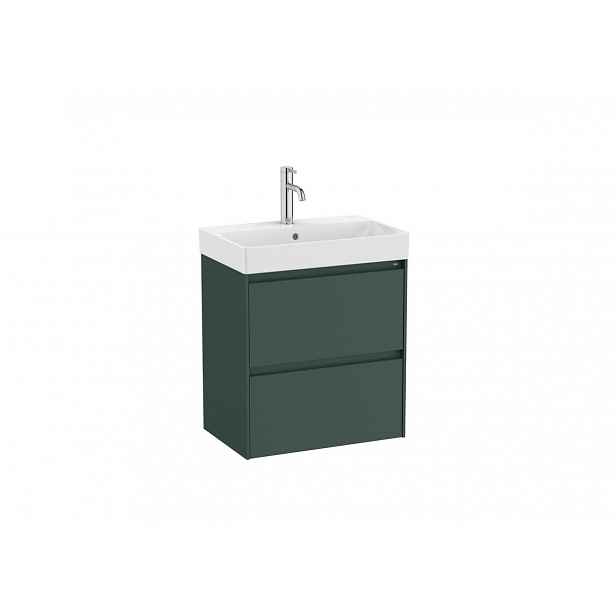 Koupelnová skříňka s umyvadlem Roca Ona 55x64,5x36 cm zelená mat ONA55ZK2ZZM