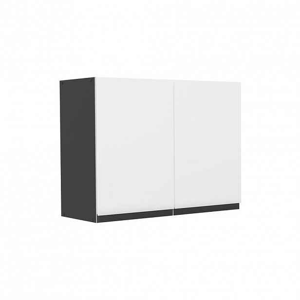 Vicco SKLENĚNÁ KUCHYŇSKÁ SKŘÍŇKA R-Line, Bílá/Antracit, 80 cm
