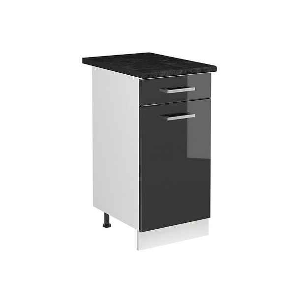 Vicco SKŘÍŇKA POD DŘEZ R-Line, Antracitový vysoký lesk/Bílá, 40 cm pracovní deska Antracit