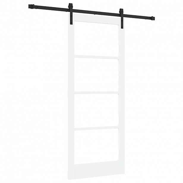 vidaXL Posuvné dveře ORKDAL Bílá a černá 83 x 202 cm
