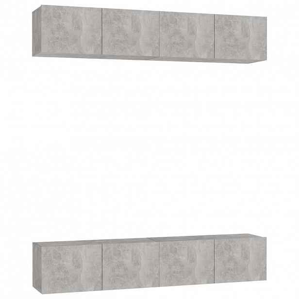 vidaXL TV skříňky 4 ks betonově šedé 80 x 30 x 30 cm kompozitní dřevo