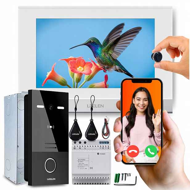 Videodomofon Wifi brána Aplikace interkom Hd klíčenky Tuya 2-žilový 7