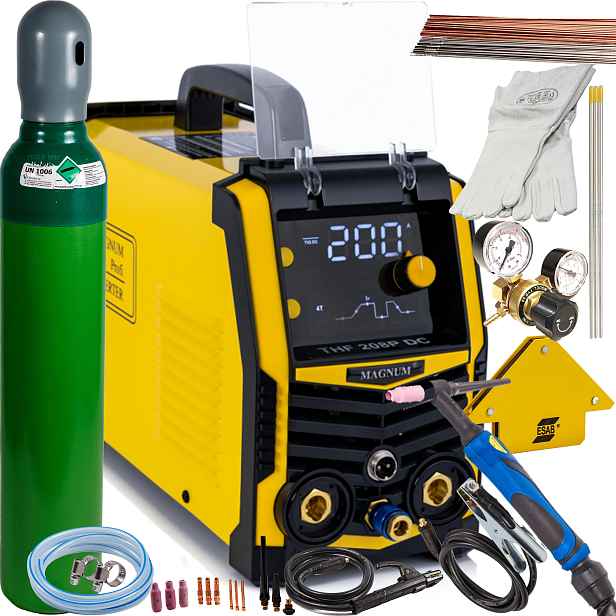Svařovací stroj Magnum Thf 208P DC Tig Hf Puls Mma 200A 230V Igbt SET2