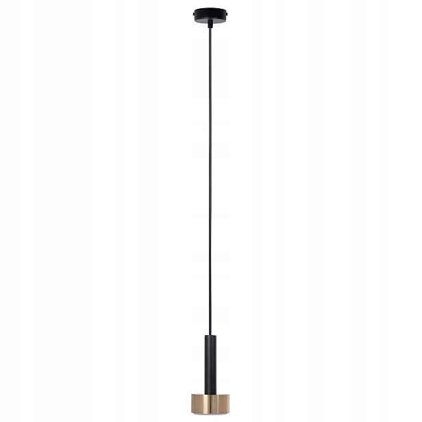 Závěsná lampa bodová minimalistická černá zlatá do kuchyně nad bar Sigma